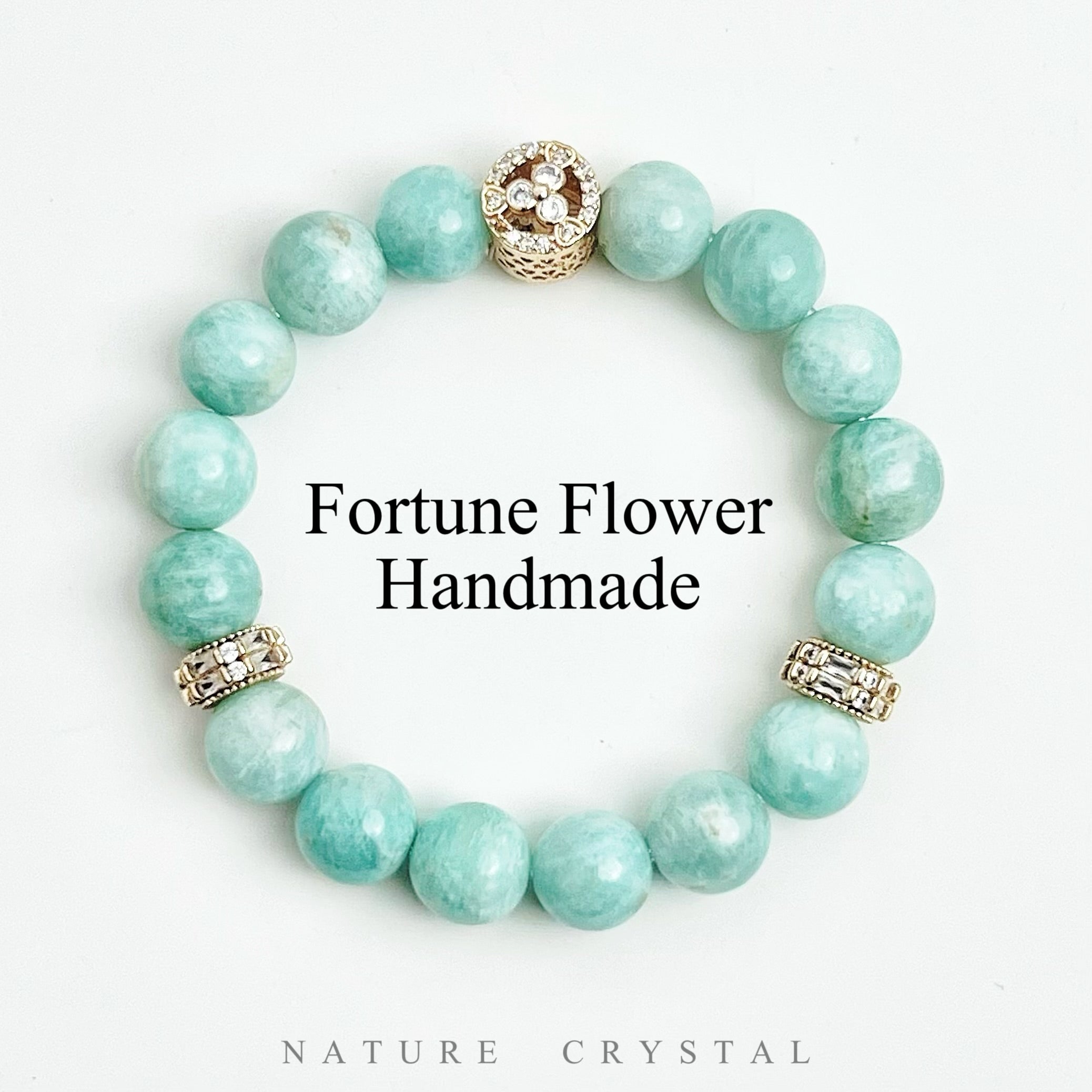 Amazonite – Original Crystal Design Bracelet, A Gift from the Sea, Heals Heart & Throat Chakras, Balances Inner Harmony, Boosts Confidence to Overcome Fears