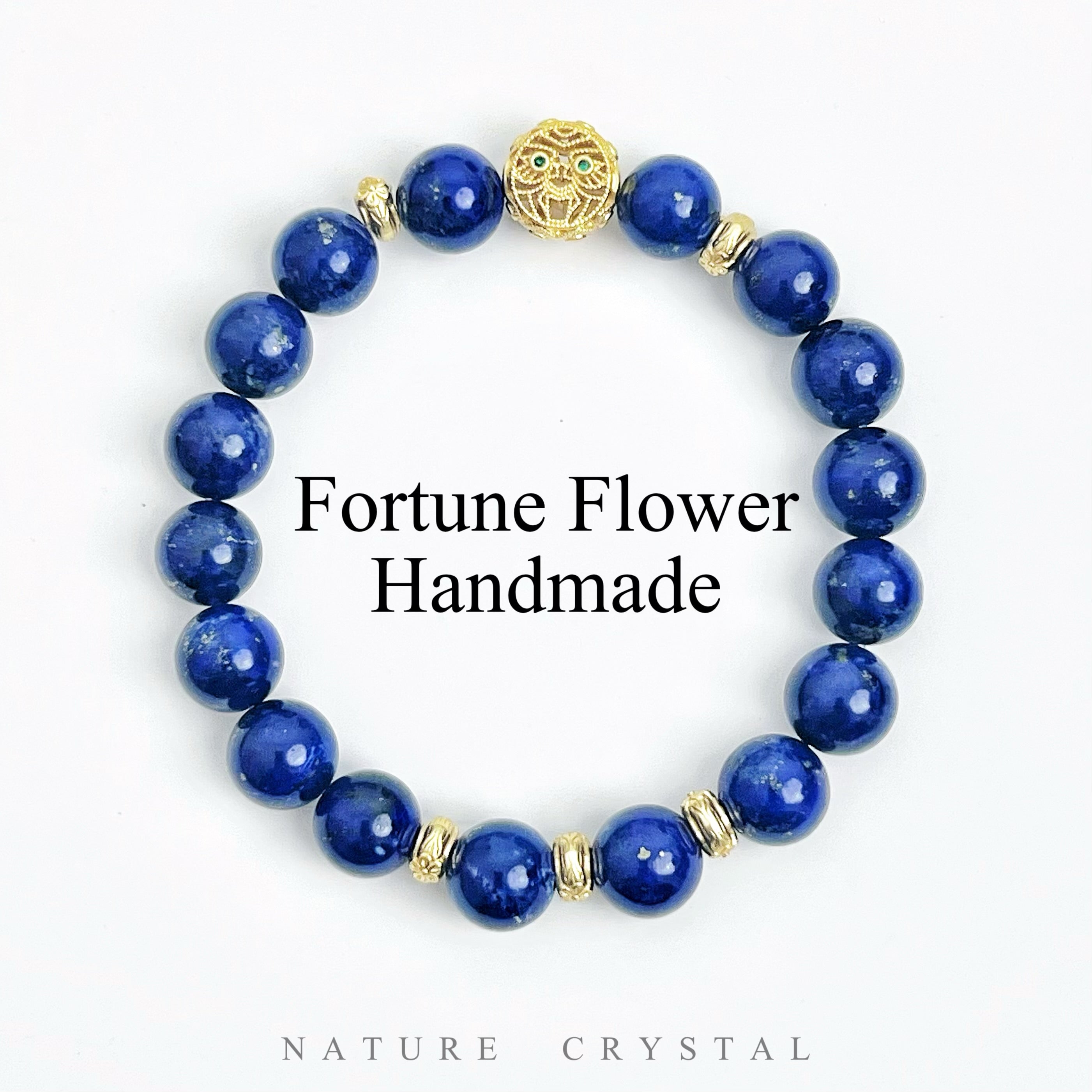 Lapis Lazuli with Tiger Head Alloy Accents – Original Design Bracelet, Oriental Treasure Through Millennia, Meets Deep Mysterious Chinese Traditional Memories