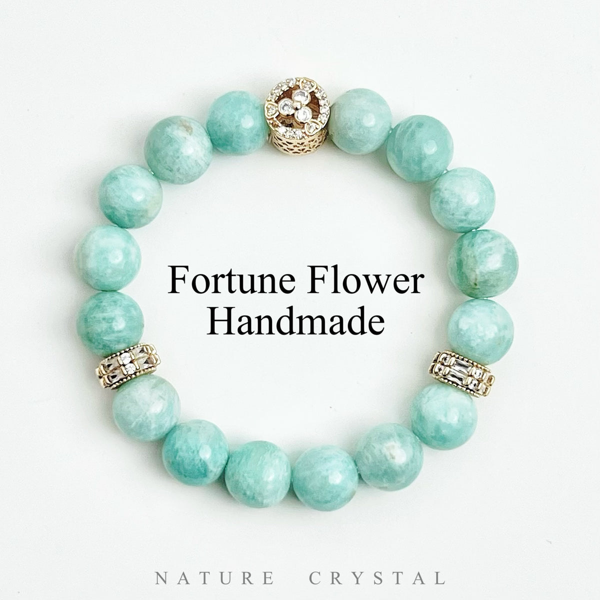 Amazonite – Original Crystal Design Bracelet, A Gift from the Sea, Heals Heart & Throat Chakras, Balances Inner Harmony, Boosts Confidence to Overcome Fears