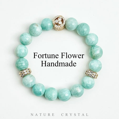 Amazonite – Original Crystal Design Bracelet, A Gift from the Sea, Heals Heart & Throat Chakras, Balances Inner Harmony, Boosts Confidence to Overcome Fears