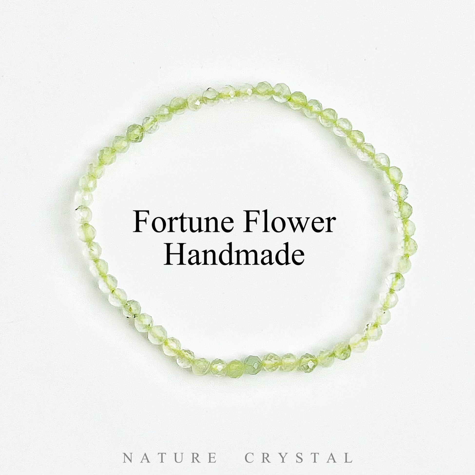 Prehnite original design crystal bracelet, corresponding to the heart chakra, gently soothing the inner self, like a tranquil oasis, full of vitality, a versatile accessory that can be layered and paired with any outfit