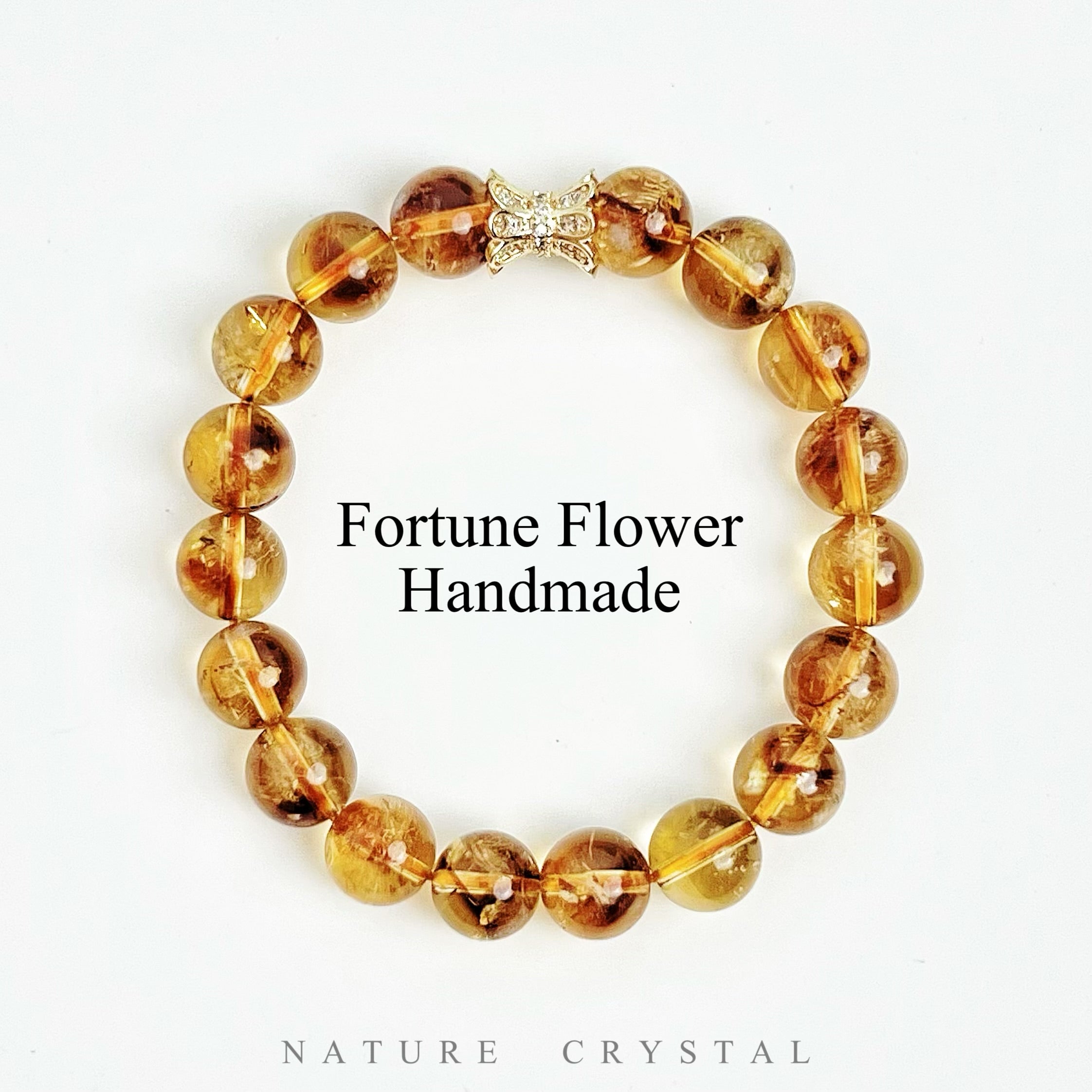 Citrine Pyramid – Original Crystal Design Bracelet, Heals Solar Plexus, Better Activates the Magical Energy of Wealth and Good Fortune