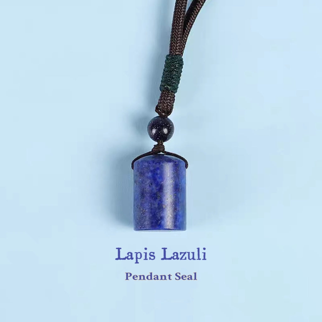 Lapis lazuli seal pendant