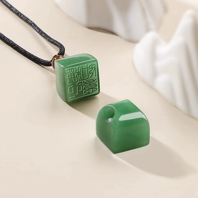 Green Aventurine Seal Pendant
